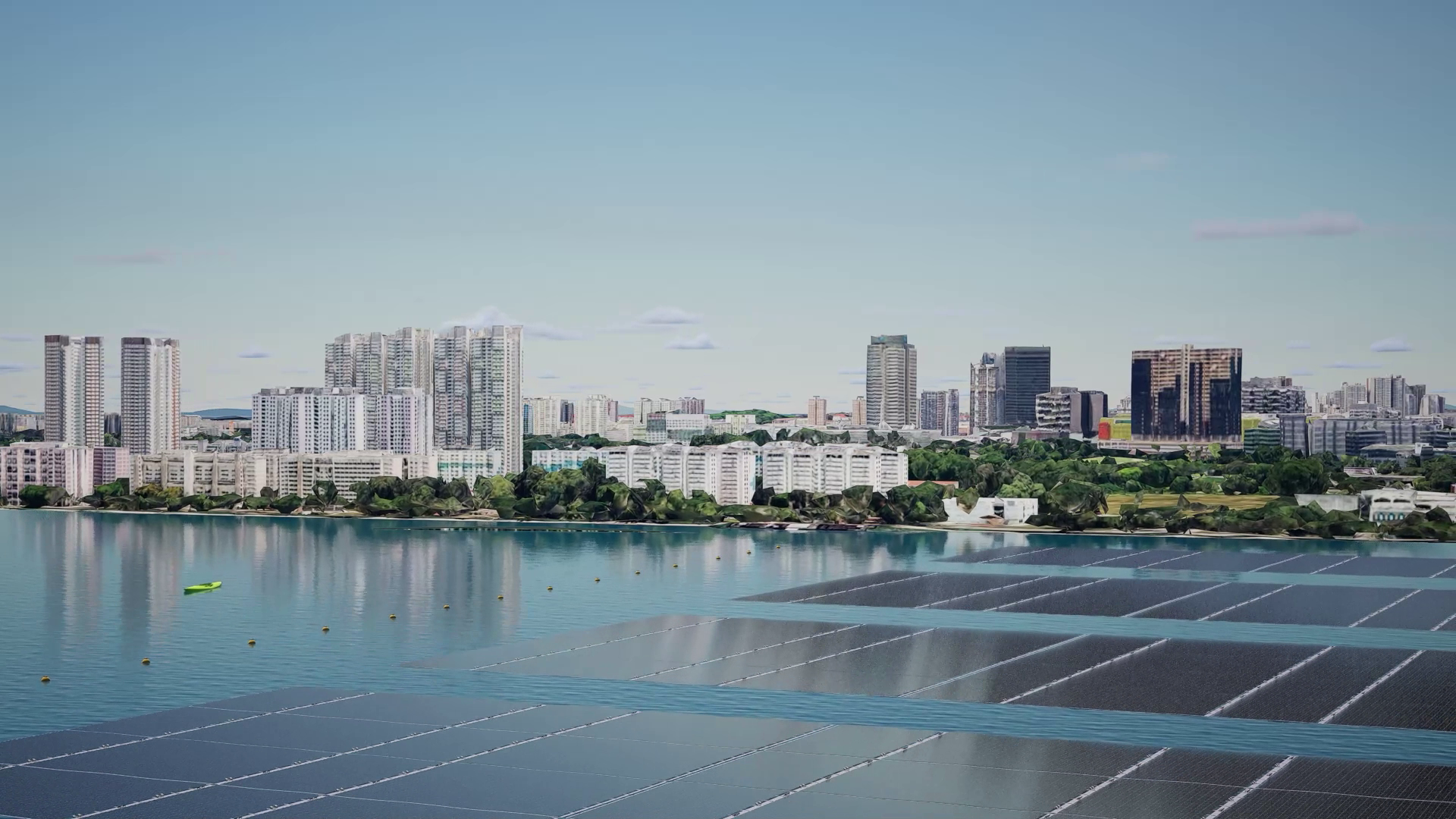 Artist's Impression of Kranji Floating Solar Farm
